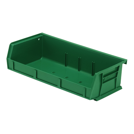 QUANTUM STORAGE SYSTEMS 5-3/8" x 11" x 3" ULTRA SERIES STACK AND HANG BIN - Green QUS232GN